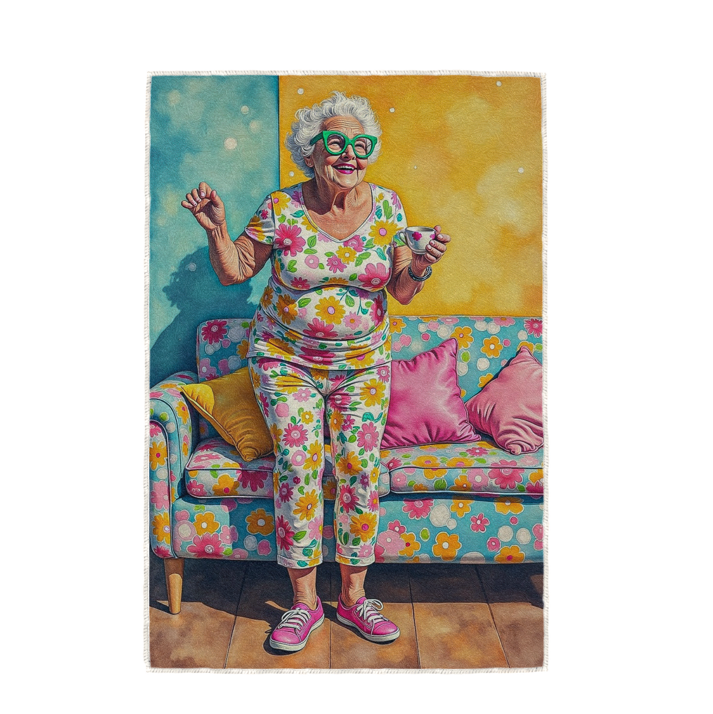 DANCING QUEEN, HAND TOWEL / TEXTILE WALL ART