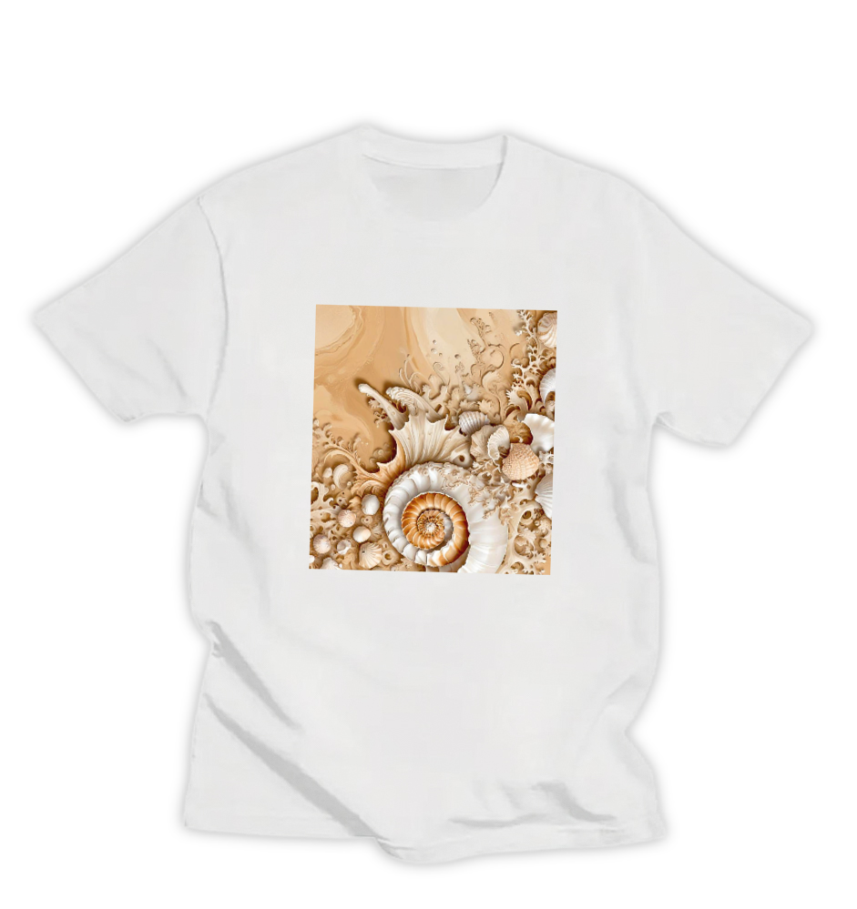 SHELLS IN CARAMEL WOMEN'S T-SHIRT