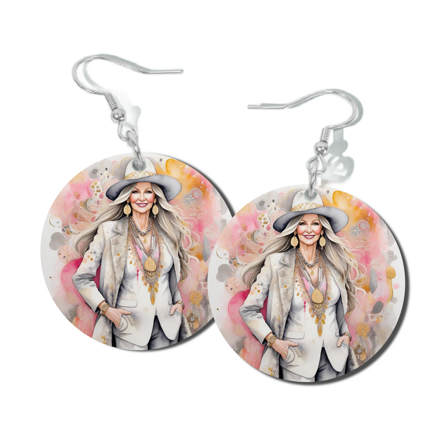 GRAFFITI GLOW, ROUND EARRINGS
