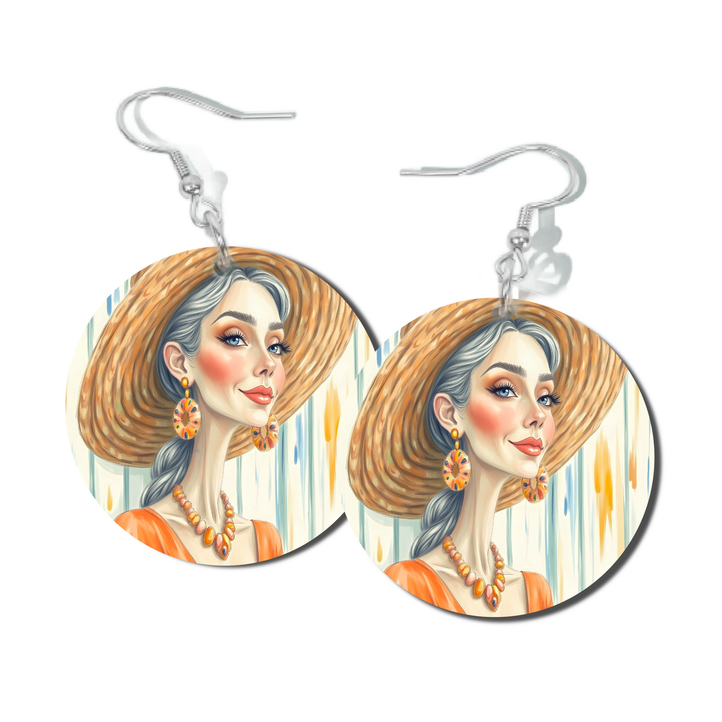 LUU BLUSH, ROUND EARRINGS