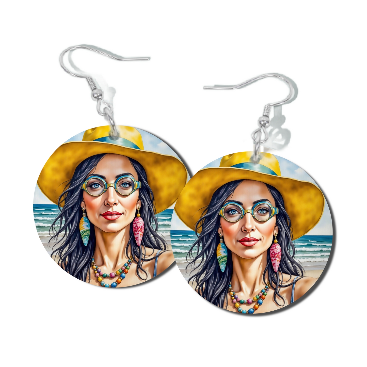 BEACH GLAM, ROUND EARRINGS
