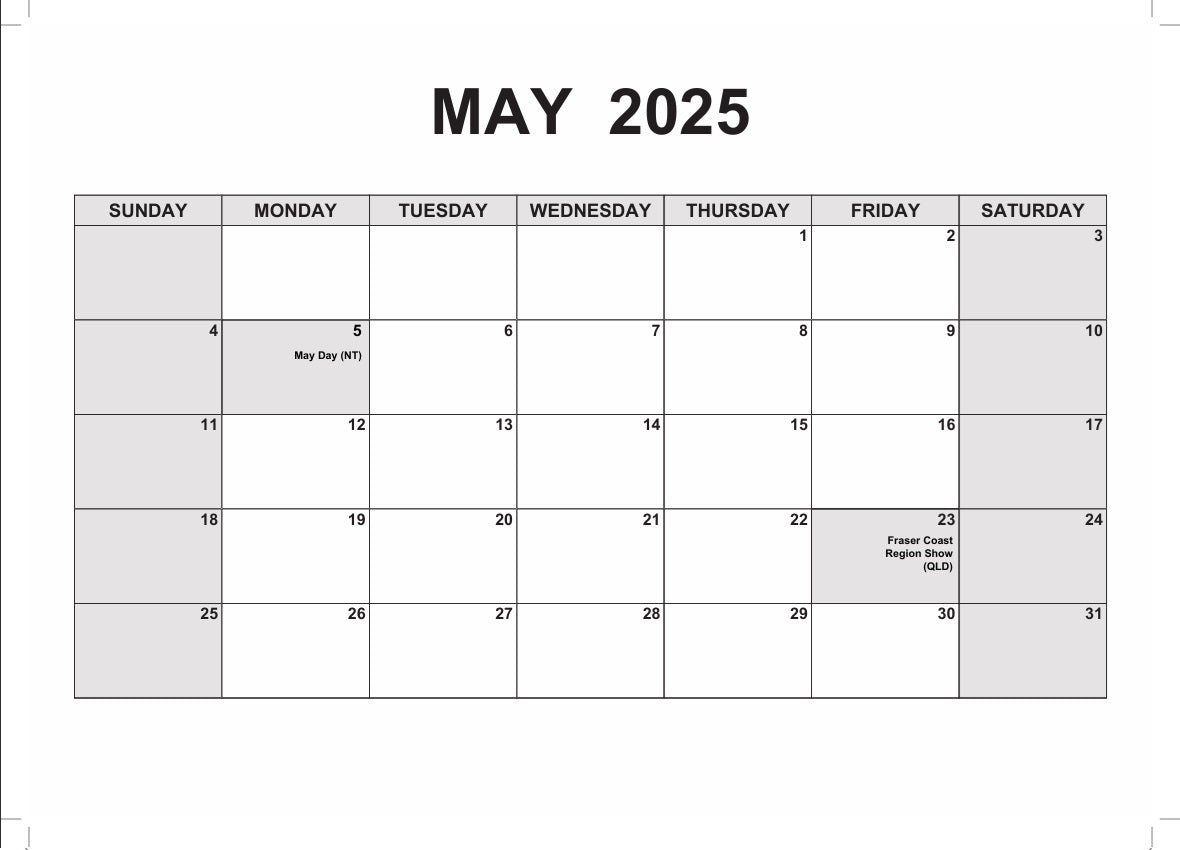 2025 HERVEY BAY PHOTOGRAPHIC CALENDAR