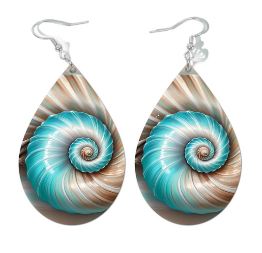 TURQUOISE GLIMMER WATERDROP EARRINGS