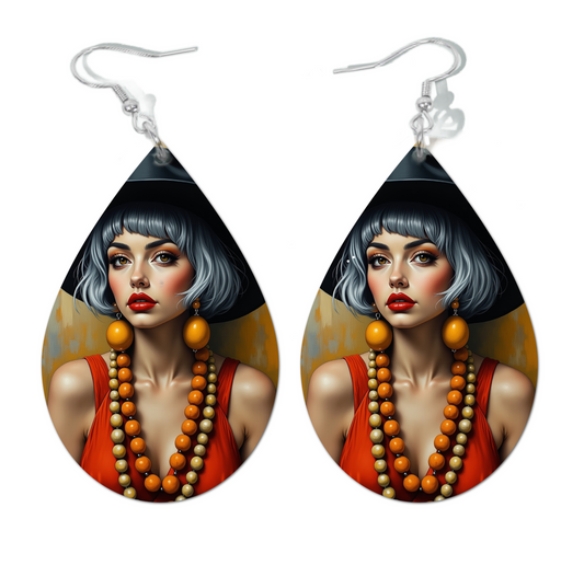 TANGY PLATINUM WATERDROP EARRINGS