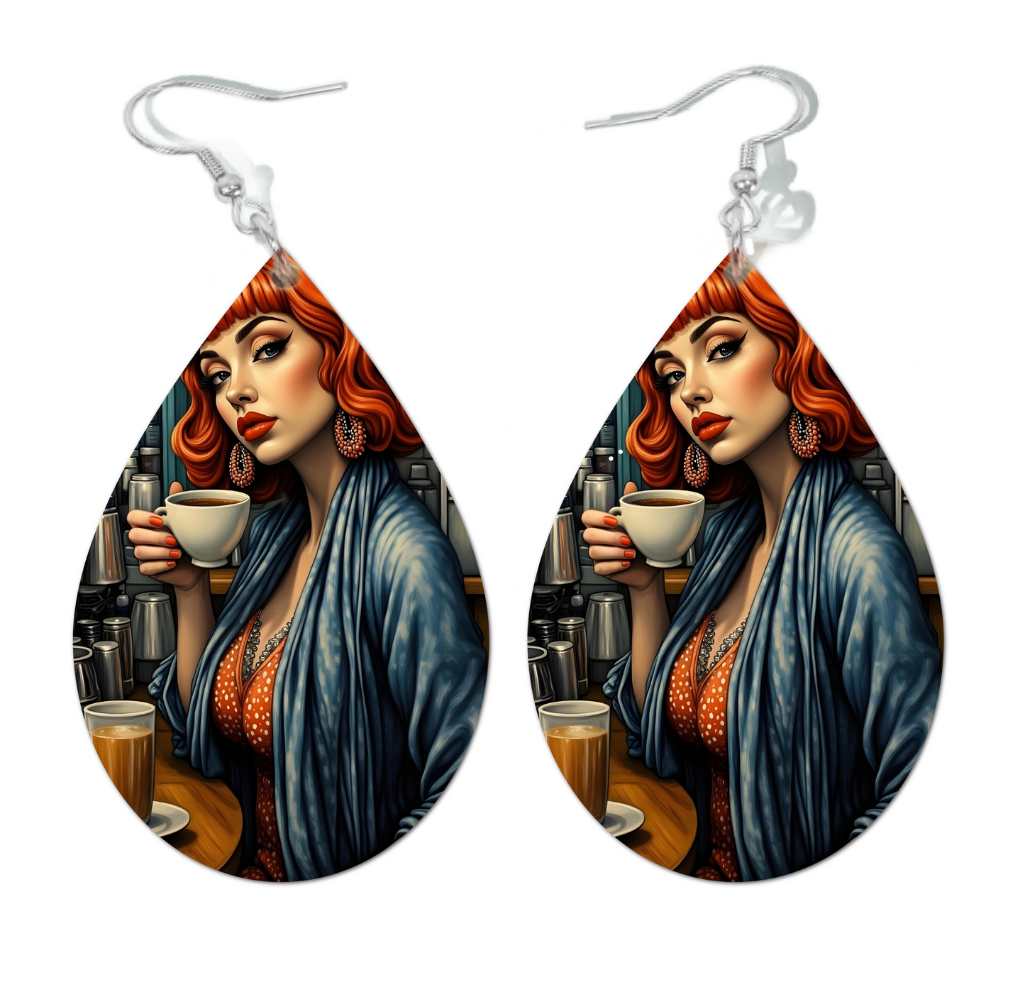 GINGER ESPRESSO WATERDROP EARRINGS