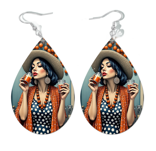 DOUBLE SHOT WATERDROP EARRINGS
