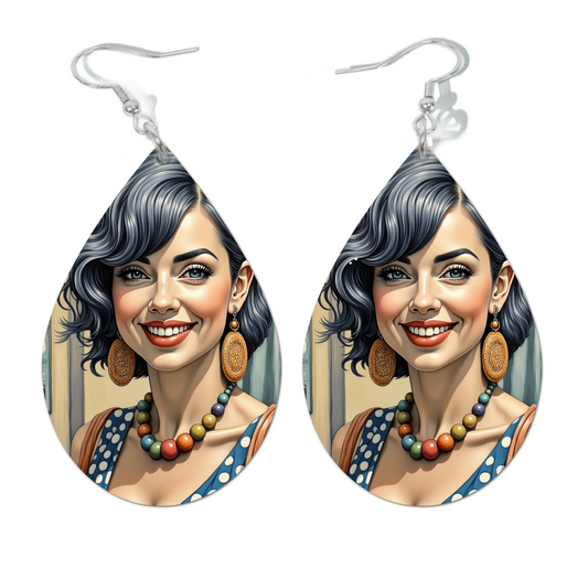 DOTS AND ESSENCE WATERDROP EARRINGS