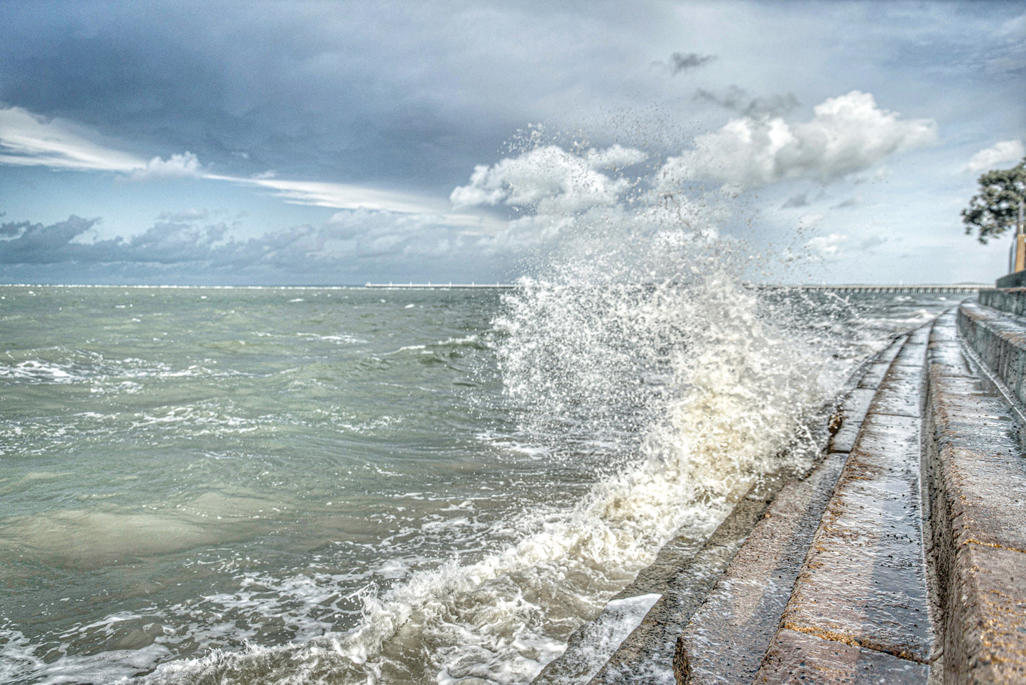 STORM AT SEAWALL