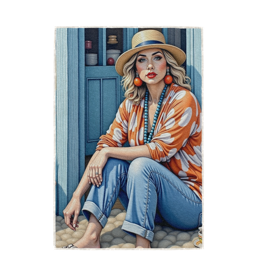 DAY DREAMING, HAND TOWEL / TEXTILE WALL ART
