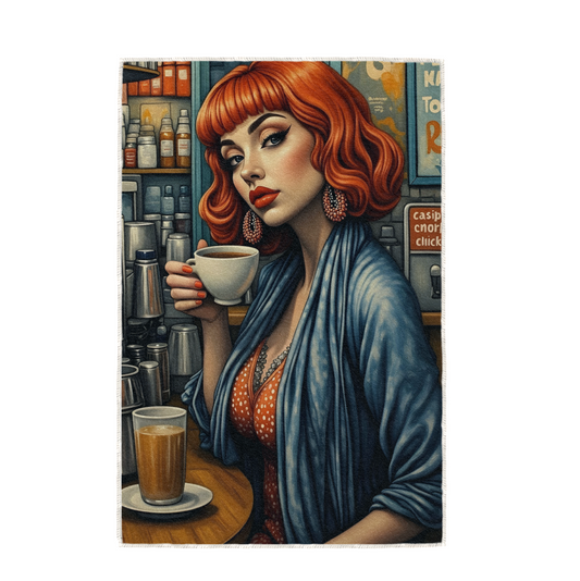 GINGER ESPRESSO, HAND TOWEL / TEXTILE WALL ART