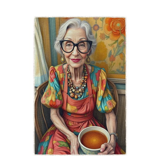 HUG IN A CUP, HAND TOWEL / TEXTILE WALL ART