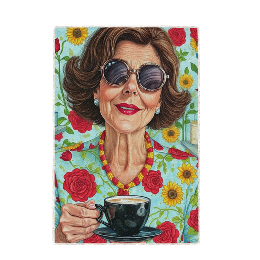 BLACK TEA, HAND TOWEL / TEXTILE WALL ART