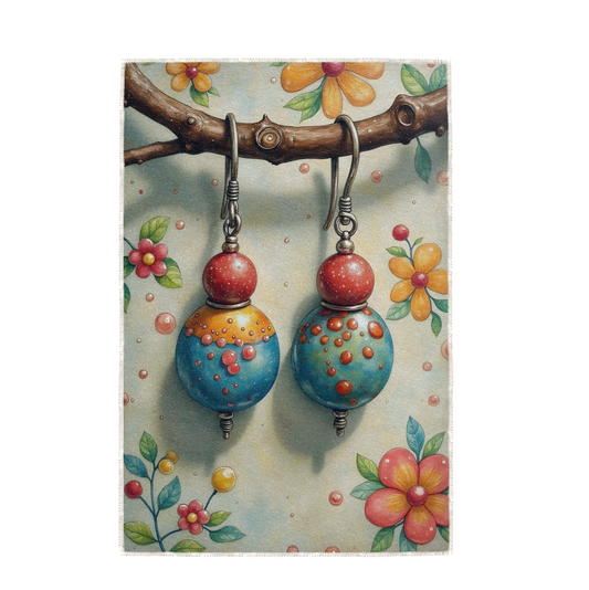PETALS AND SPROUTS, HAND TOWEL / TEXTILE WALL ART