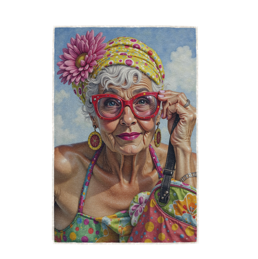 SYLVIA GLOWING, HAND TOWEL / TEXTILE WALL ART