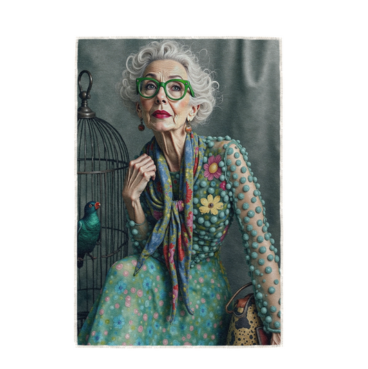 SPOTTED BLOUSE, HAND TOWEL / TEXTILE WALL ART