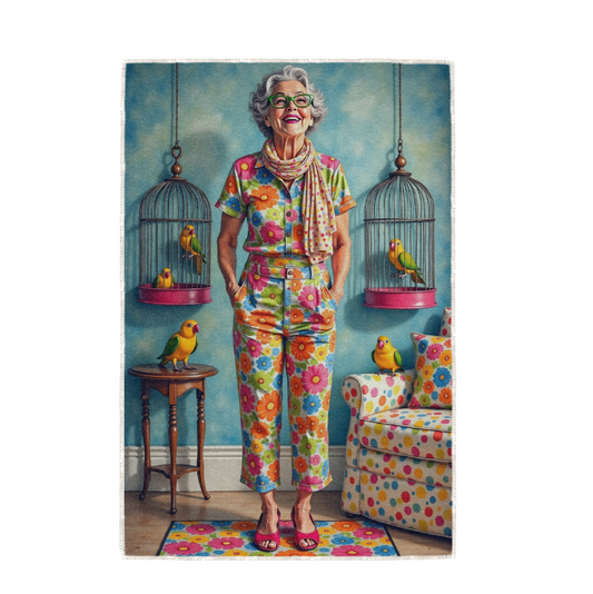 PETAL POWER 2, HAND TOWEL / TEXTILE WALL ART