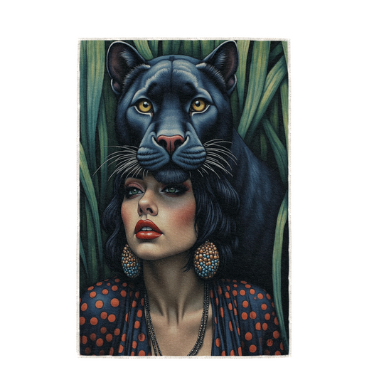 COUGAR, HAND TOWEL / TEXTILE WALL ART