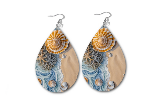 BEACH FRAGMENTS 1 WATERDROP EARRINGS