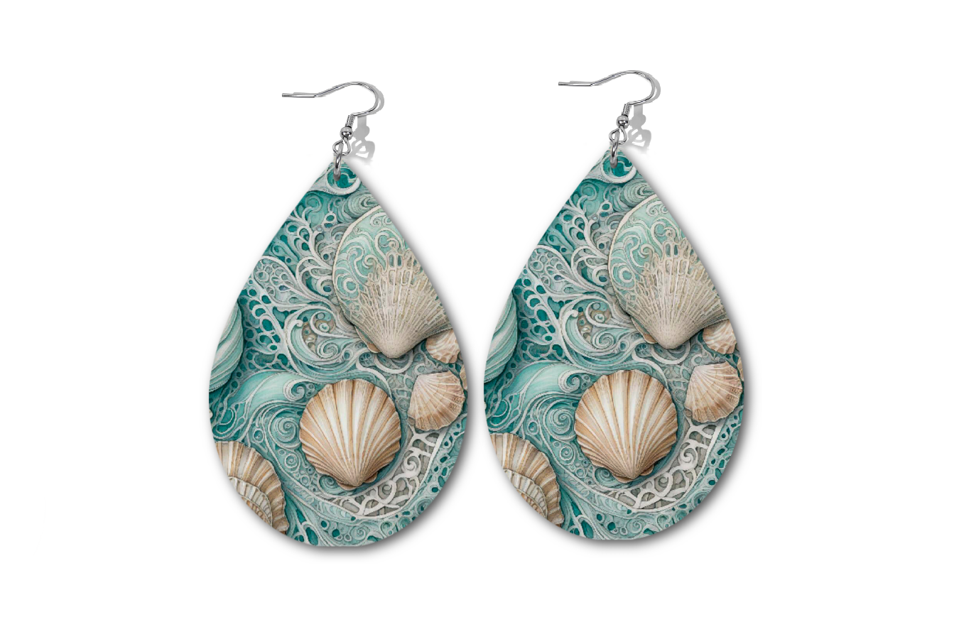 OCEAN LACE AQUA WATERDROP EARRINGS