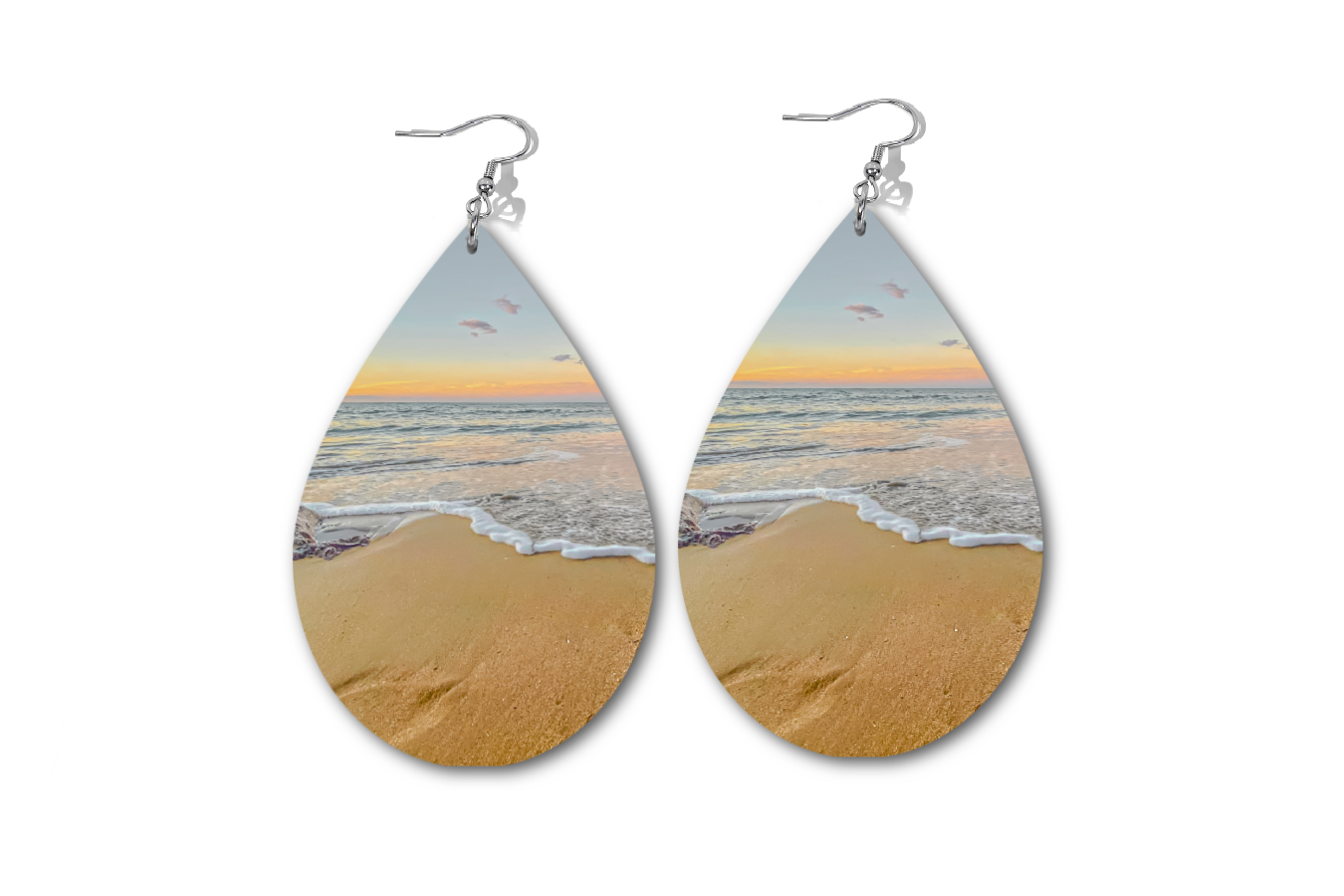 CORAL SUNSET WATERDROP EARRINGS