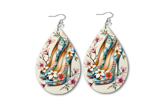 HEELS AND BLOOMS WATERDROP EARRINGS