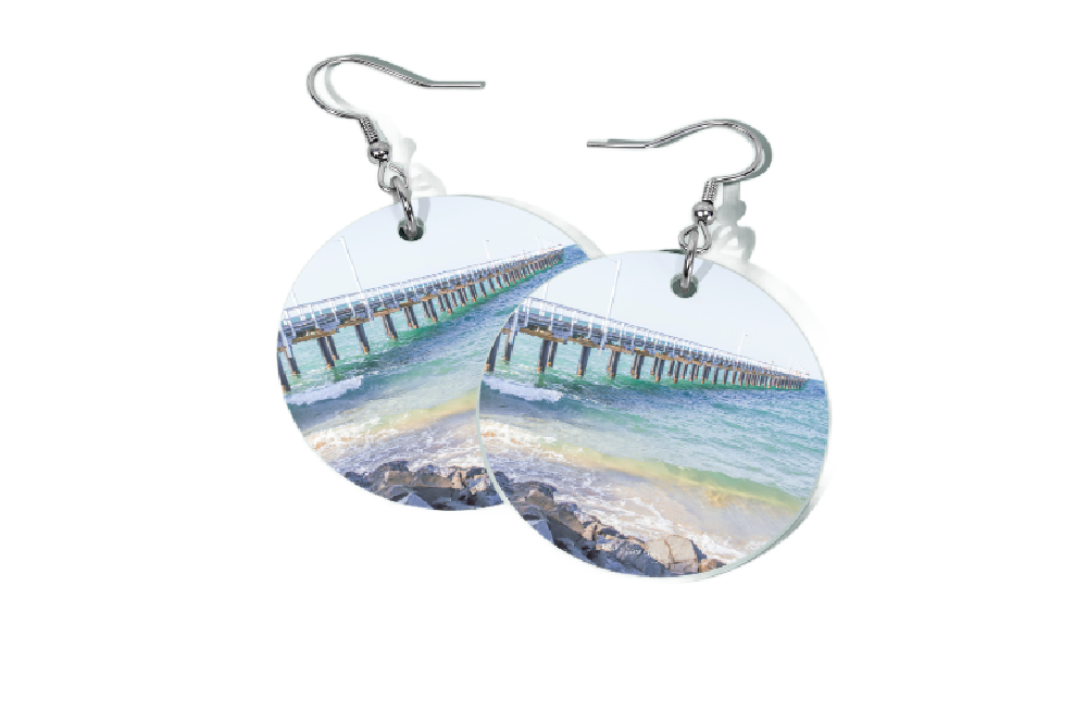 WIND AND WAVES ROUND EARRINGS