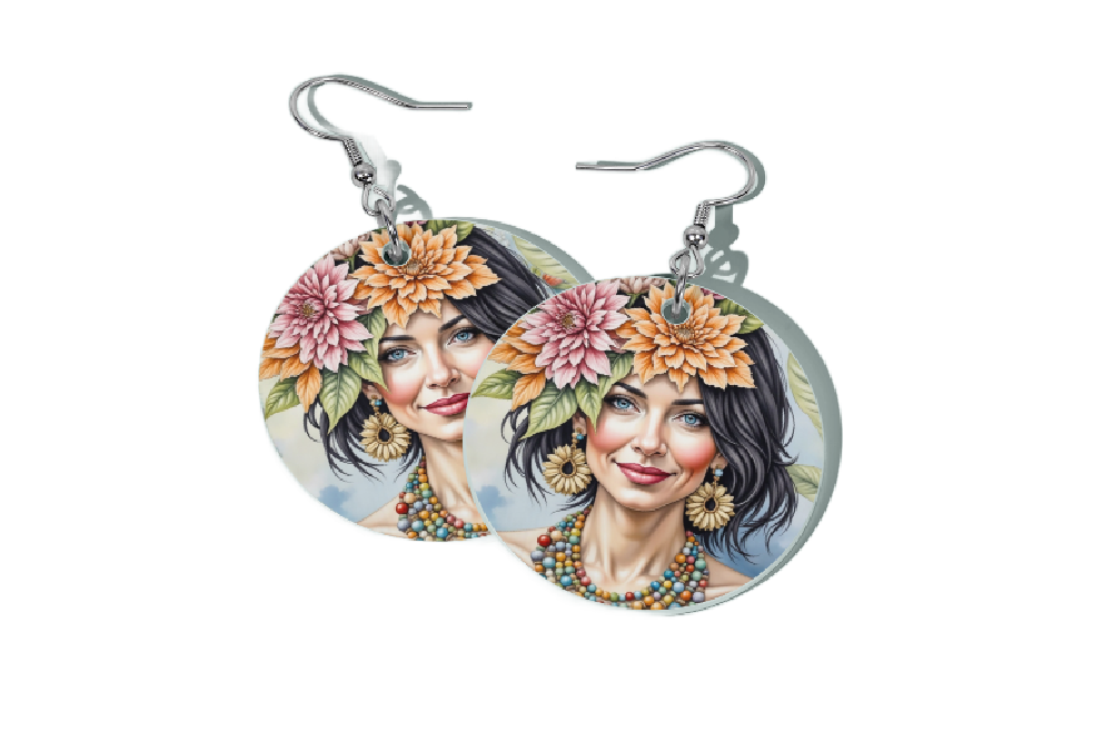 FLORAL FUSION ROUND EARRINGS