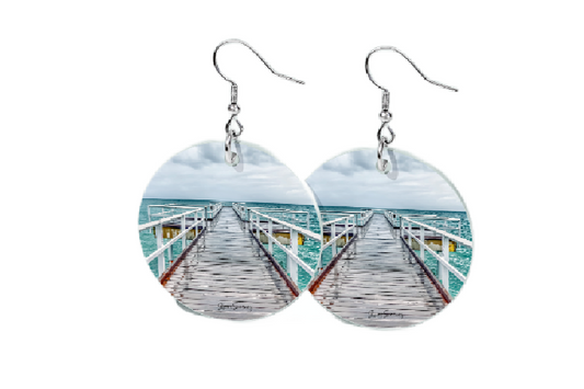 AQUA DREAMS ROUND EARRINGS