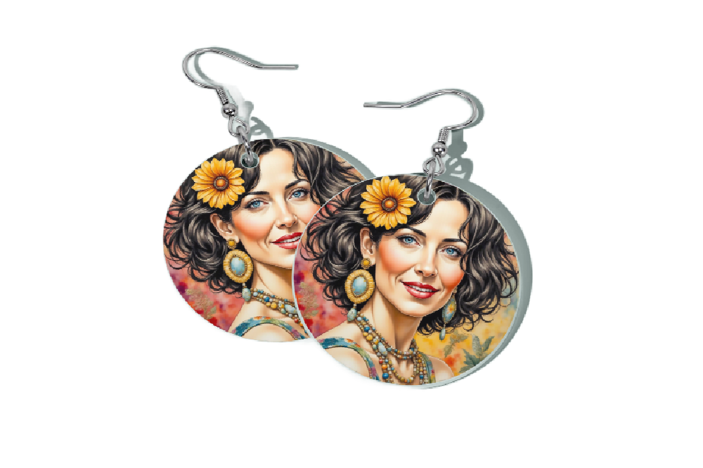 RADIANT GAZE ROUND EARRINGS