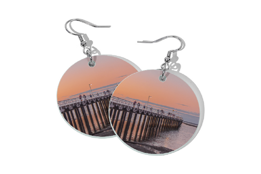 PASTEL SUNSET 2 ROUND EARRINGS