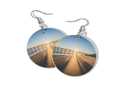 RISING SHADOWS ROUND EARRINGS