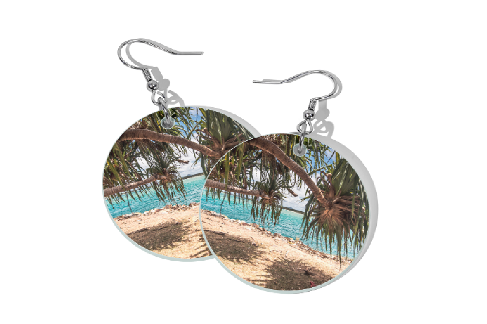 PANDANUS SHADES ROUND EARRINGS