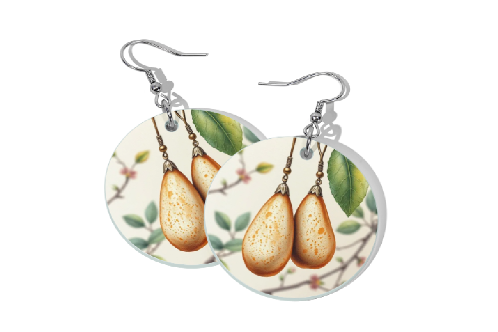 DAPPLED PEARS ROUND EARRINGS