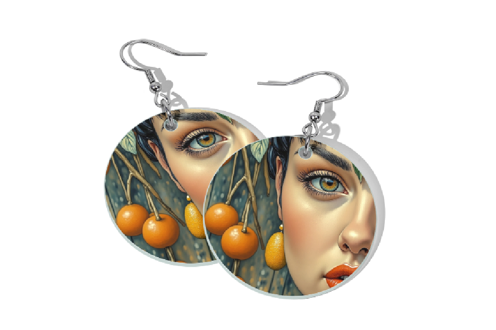 DOTS L'ORANGE ROUND EARRINGS