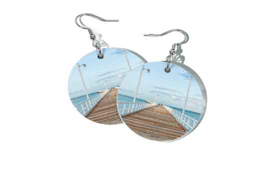 PIER IN DIVA BLUE ROUND EARRINGS