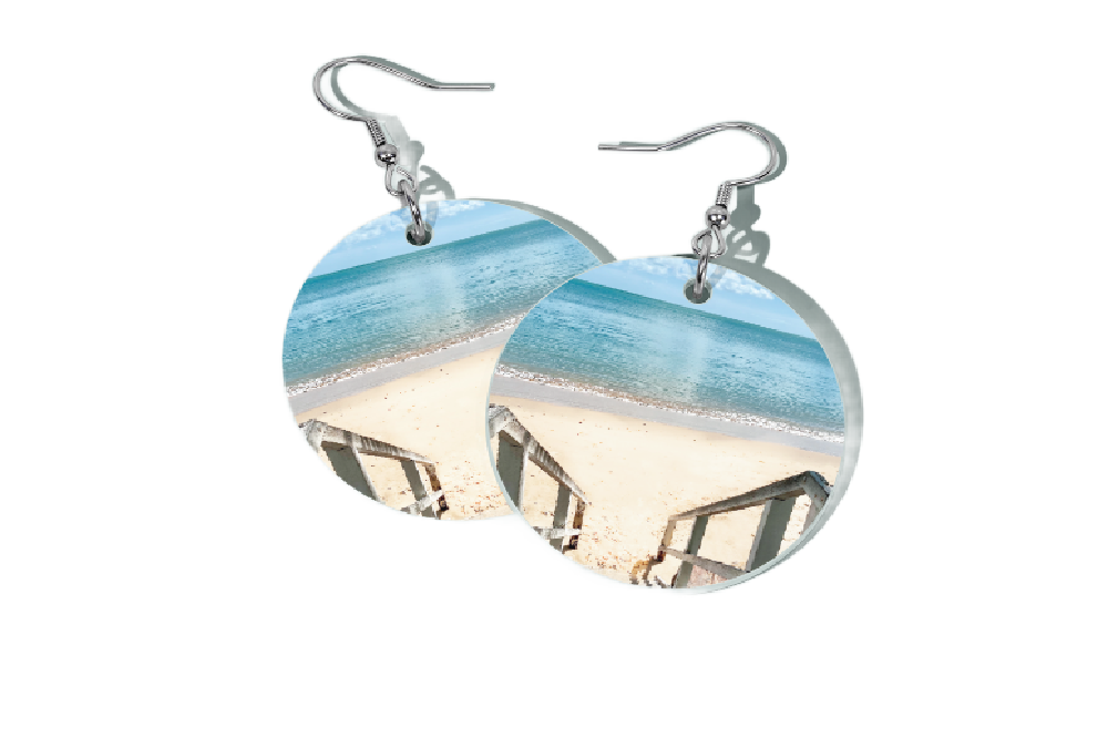 STAIRS TO PARADISE ROUND EARRINGS