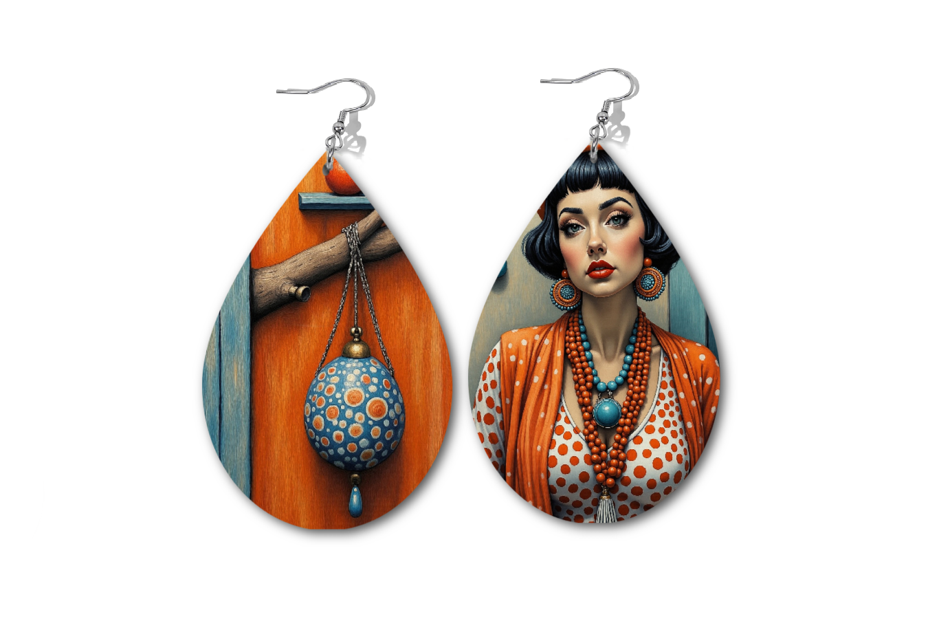 DOTS AND BEADS COMBO 6 WATERDROP EARRINGS