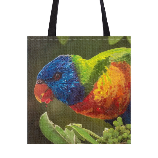 RAINBOW ROSELLA, TOTE BAG