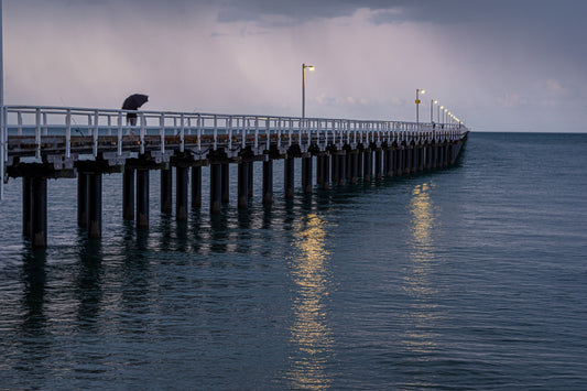 UMBRELLA ON PIER