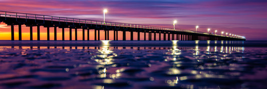 VIOLET RIPPLES PANORAMIC CANVAS