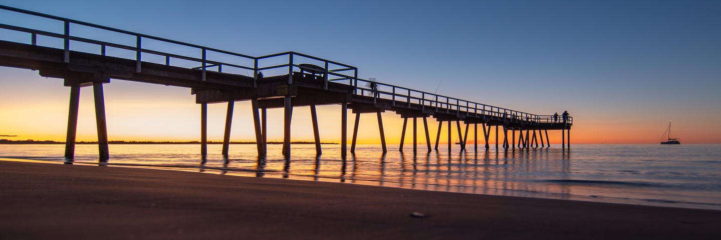 SUNSET SILHOUETTES PANORAMIC CANVAS