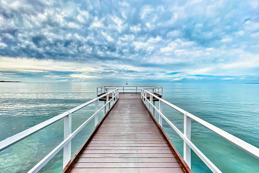 METALLIC BLUE JETTY GREETING CARD