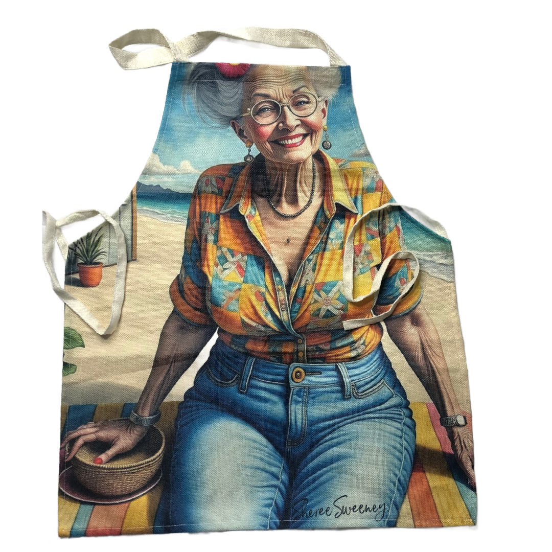 EUNICE, CARNIVAL AND BLOOMS APRON