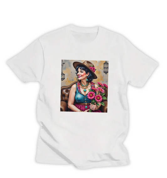 TEAL AND BLUSH, WOMEN'S T-SHIRT