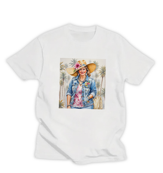 TROPICAL VIBES, WOMEN'S T-SHIRT