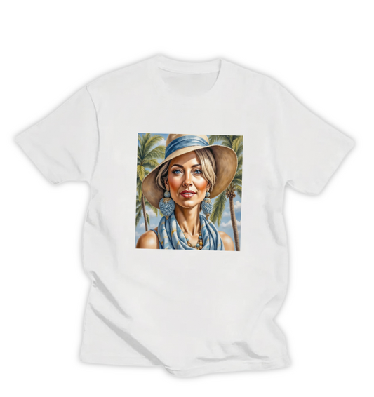 DRAPED IN BLUE, WOMEN'S T-SHIRT