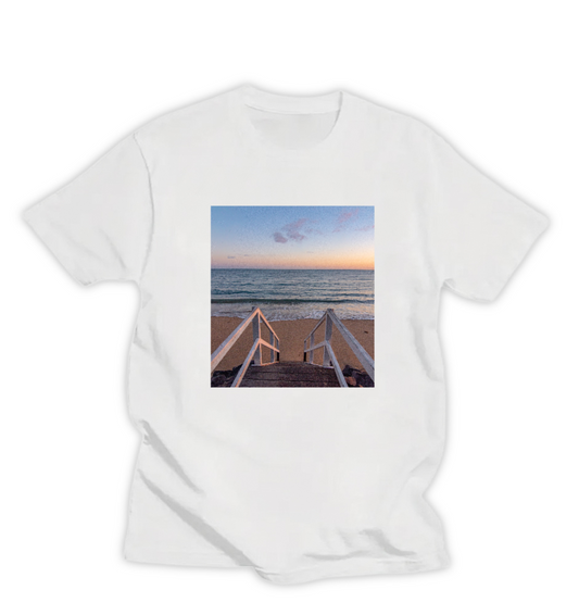 STAIRS AT SUNSET UNISEX T-SHIRT
