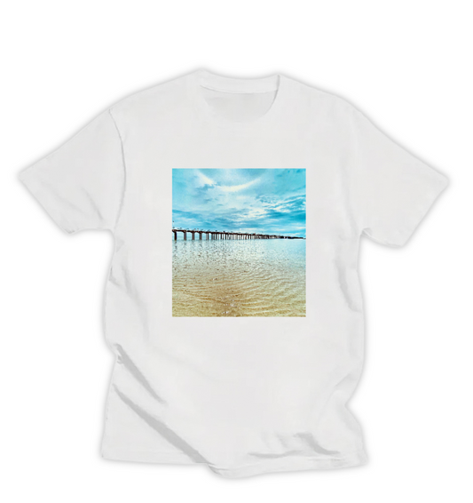METALLIC BLUE PIER 1, UNISEX T-SHIRT