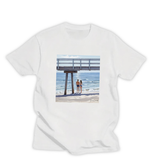 SWIMMERS UNDER JETTY WOMEN'S T-SHIRT