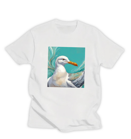 SEAGULL IN AQUA 2 WOMEN'S T-SHIRT